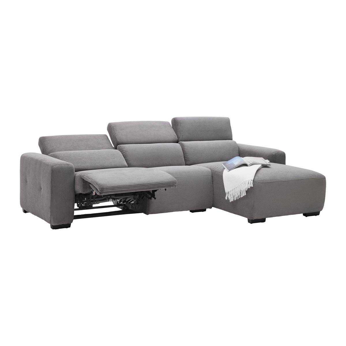 Wohnlandschaft Bondico 272 Anthrazit - Anthrazit/Schwarz, Modern, Holz/Textil (272/75-92/101 / 170cm) - Mömax