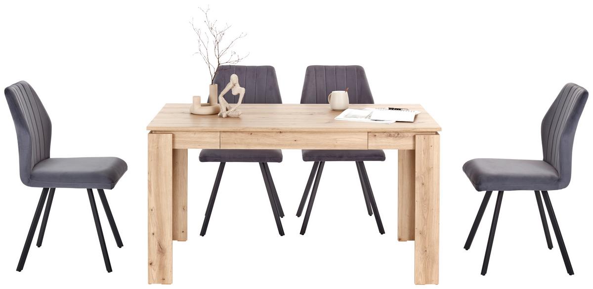 Stol Za Blagovaonicu Nadja - hrast Artisan, Moderno, drvni materijal (140/76/80cm) - Mömax