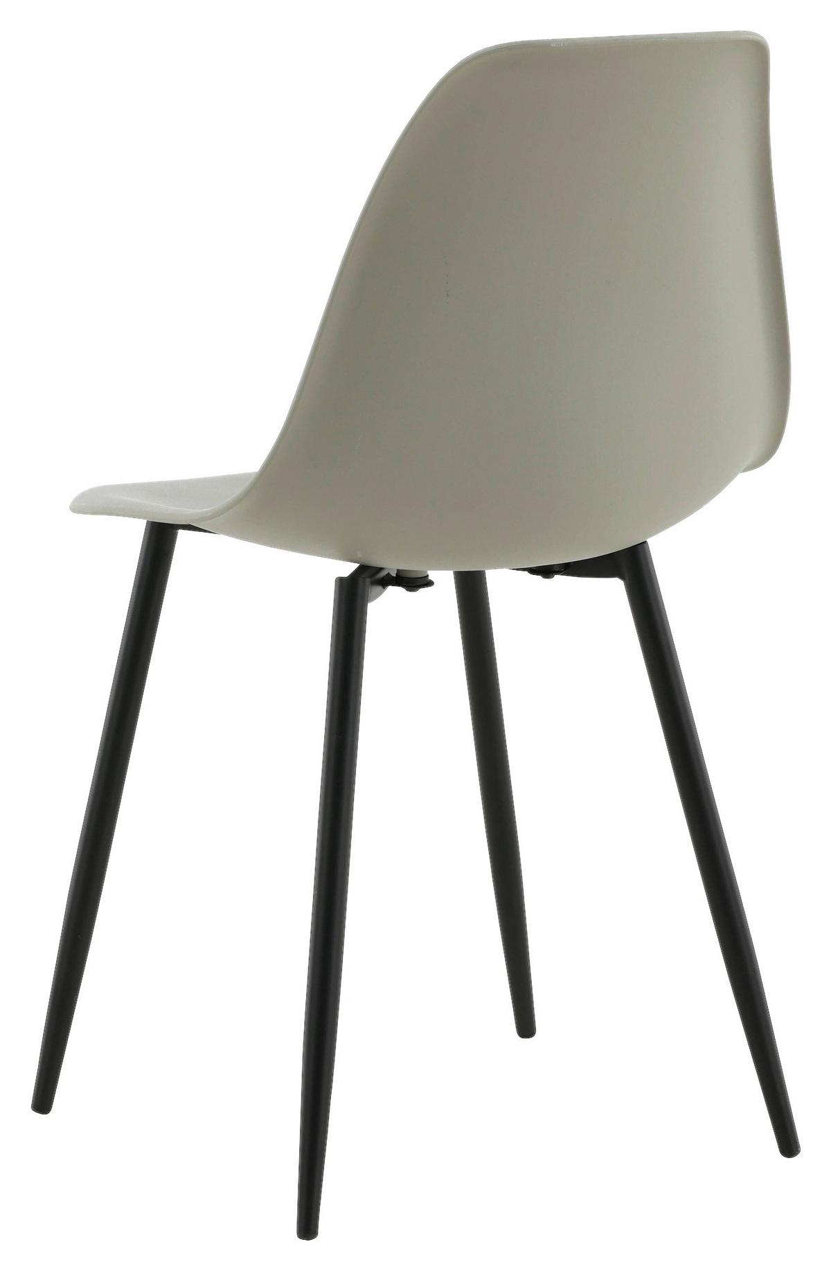 STUHL-SET POLAR - Schwarz/Grau, Design, Kunststoff/Metall (45,5/81/58cm) - Livetastic
