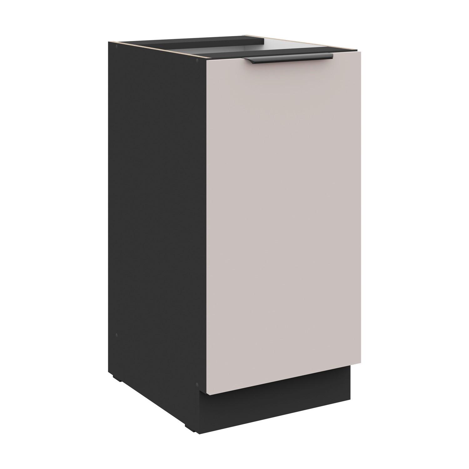 Baza 40 1 Vrata/1 Polica Arona - bež/crna, Moderno, drvni materijal/metal (40/82/52cm)