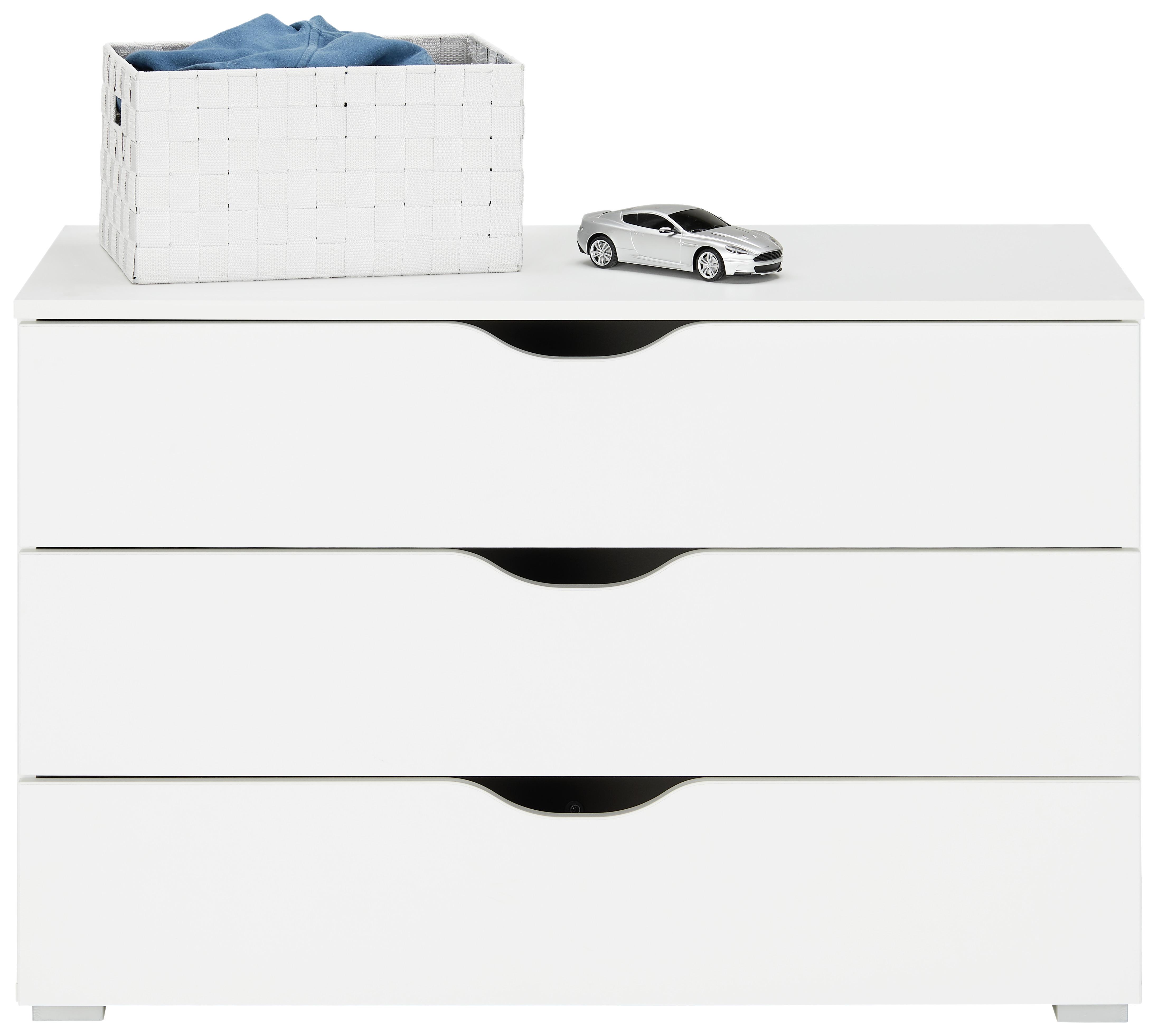 Komoda White V Beli - bela, leseni material (93/62/42cm) - Modern Living