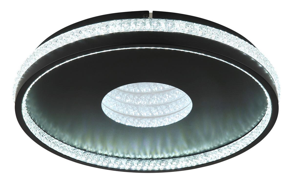 Led Stropna Svjetiljka Shirley - prozirno/crna, Design, metal/plastika (41/6.5cm) - Globo