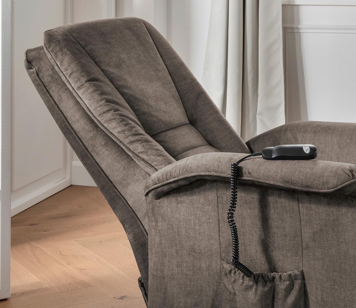 Relaxsessel Harry Braun Velours - Schwarz/Braun, Design, Kunststoff/Textil (77/107/88cm) - Livetastic