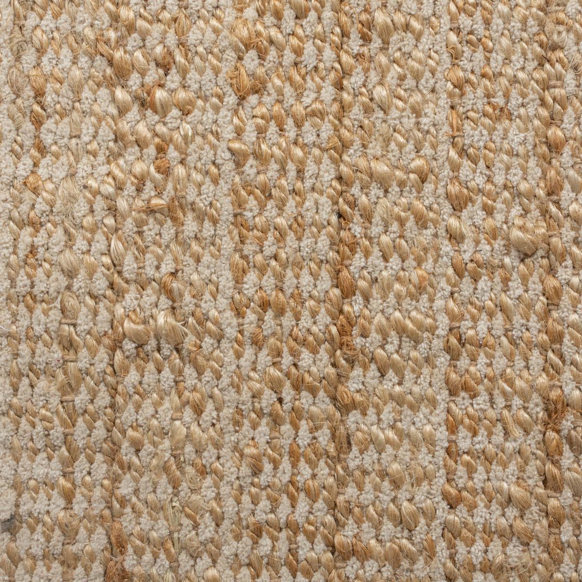 JUTETEPPICH handgewebt mit Fransen CONWY, einfarbig, Beige, 200 x 290 cm - Beige, Textil (200/290cm) - KADIMA DESIGN