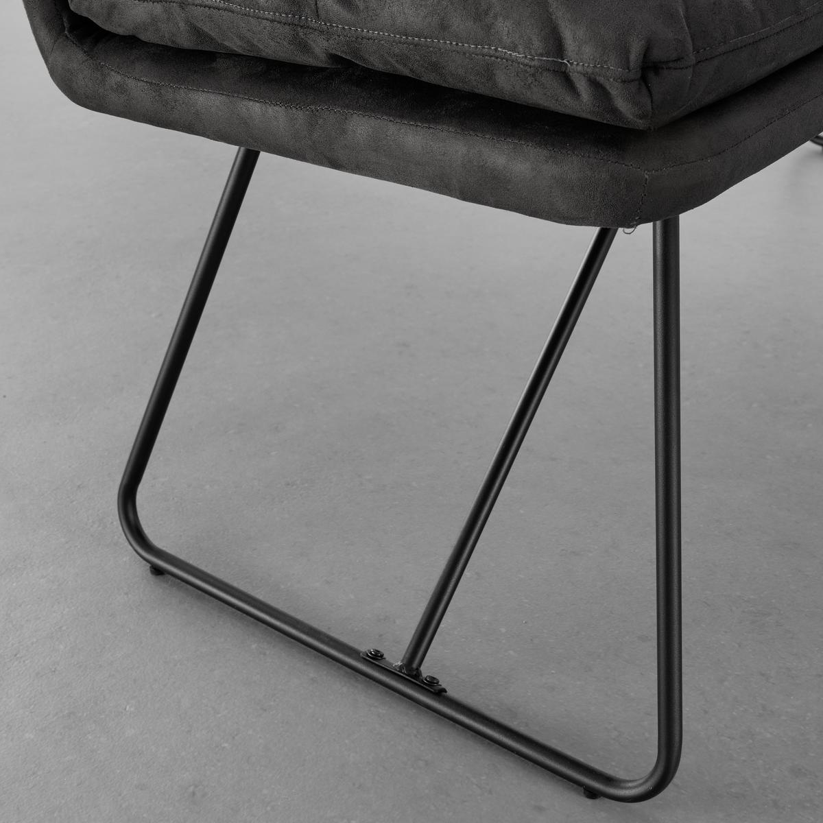 Klupa Kona - tamno siva/crna, Moderno, drvo/metal (135/180cm) - Bessagi Home