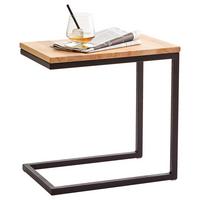 STOLIK BOCZNY TIBO - kolor bukowy/czarny, Natur, metal/drewno (30/45/45cm) - Xora