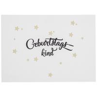 Postkarte Geburtstagskind in Weiß - Goldfarben/Schwarz, Papier (14,8/10,5cm)