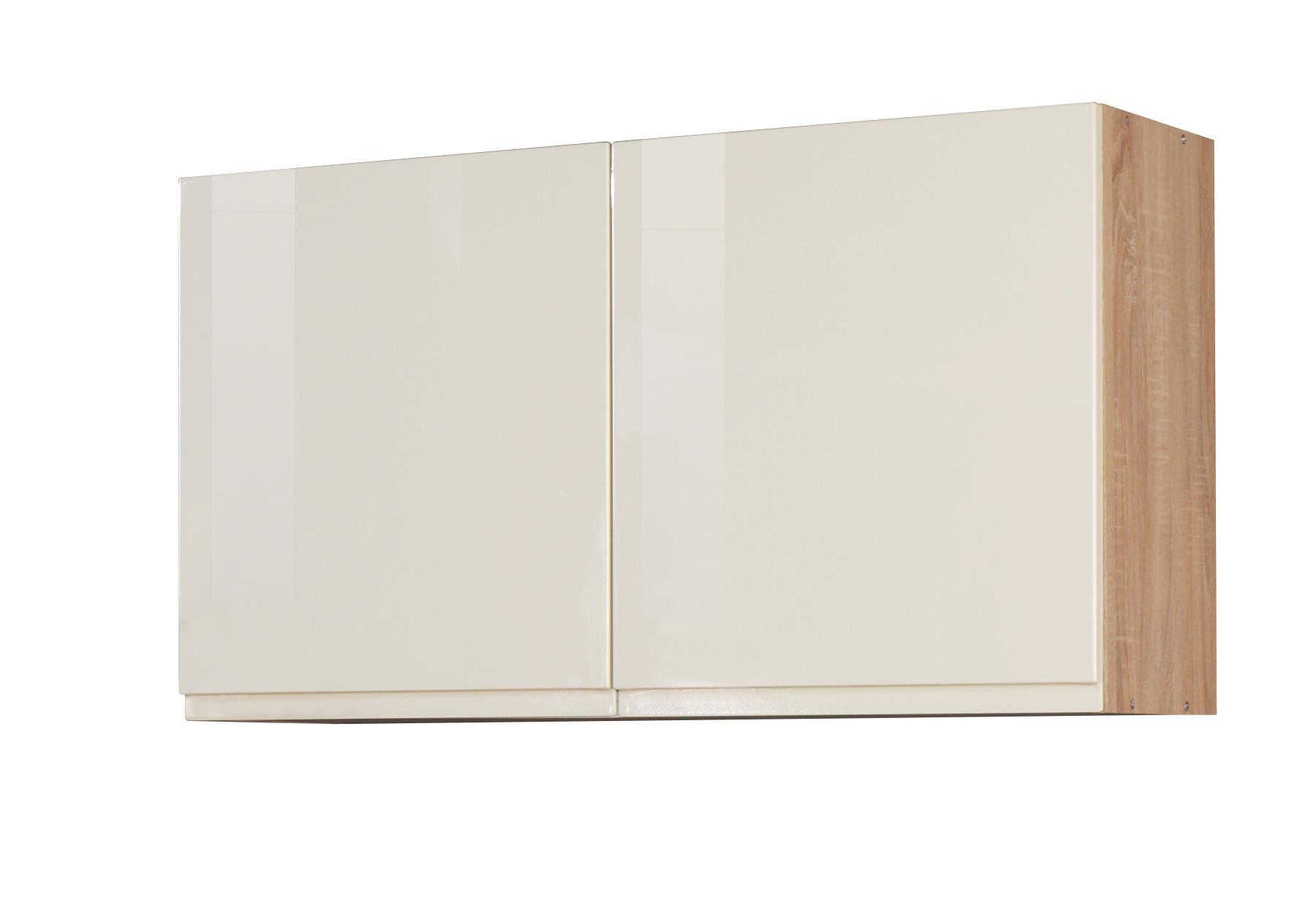 Küchenoberschrank "Cardiff" Creme/Eiche - Creme/Sonoma Eiche, Basics, Holzwerkstoff (100/57/34cm) - Held