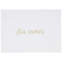 Postkarte Für immer in Weiß - Goldfarben/Weiß, Papier (14,8/10,5cm)