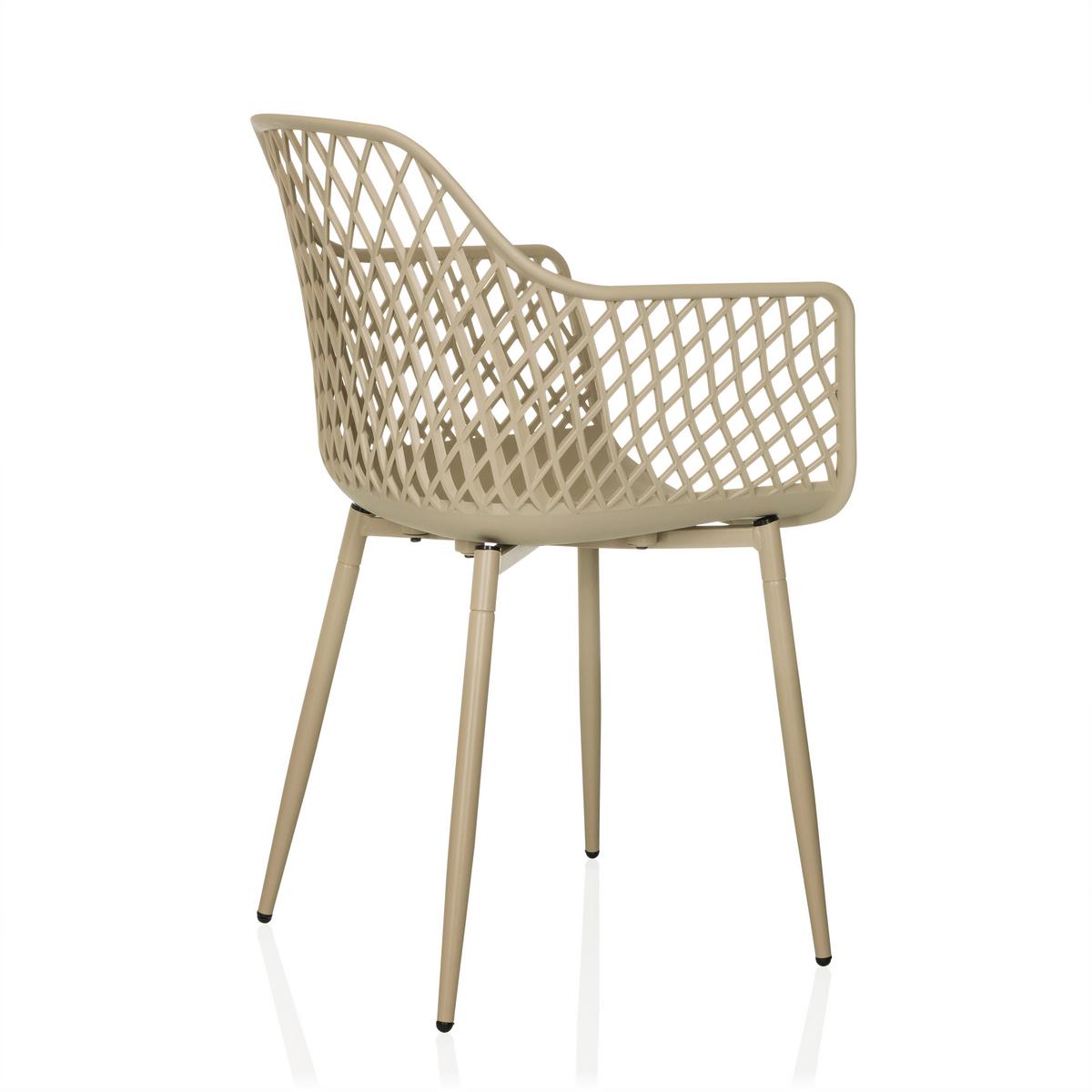 Vrtni Stol Begio L, Bež - bež, Moderno, kovina/umetna masa (56/81/50cm) - MID.YOU