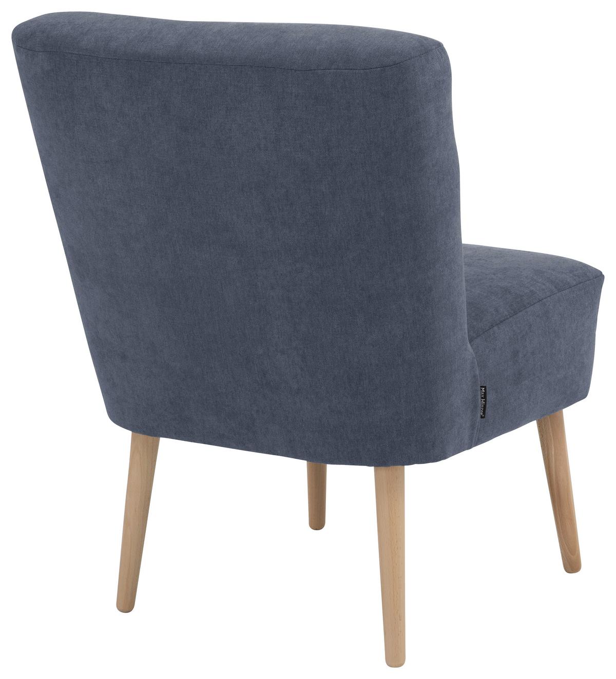 SESSEL FIONA - Blau/Buchefarben, Design, Holz/Textil (58/78/68cm) - Max Winzer