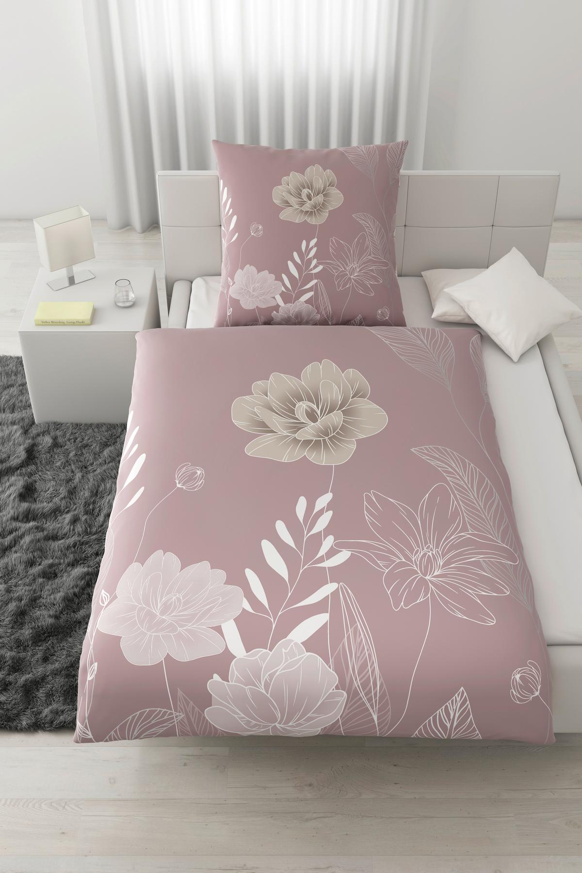 Bettwäsche Nala Mauve ca. 135x200cm - Mauve, ROMANTIK / LANDHAUS, Textil (135/200cm) - Mömax