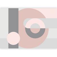 Fototapete Geometric Wreath Grau/Pink - Pink/Grau, LIFESTYLE, Textil (450/315cm) - artgeist