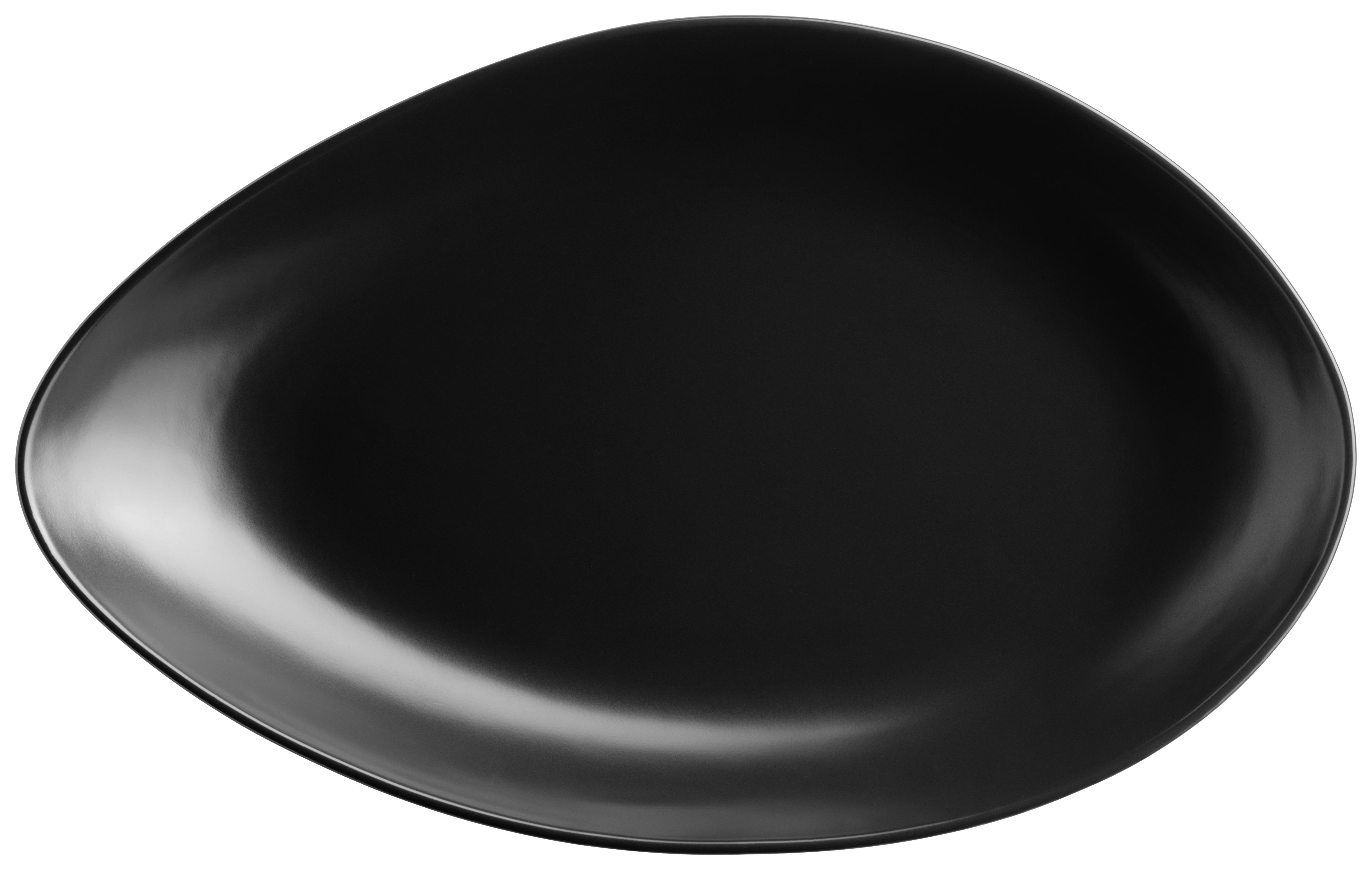 Teller Glendal, 4-teilig - Schwarz/Weiß, Basics, Keramik - Mäser