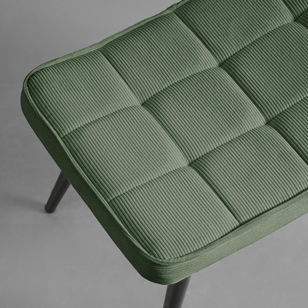 Hocker Gunvor Grün - Schwarz/Grün, MODERN, Holz/Textil (59,5/39/40cm) - Based