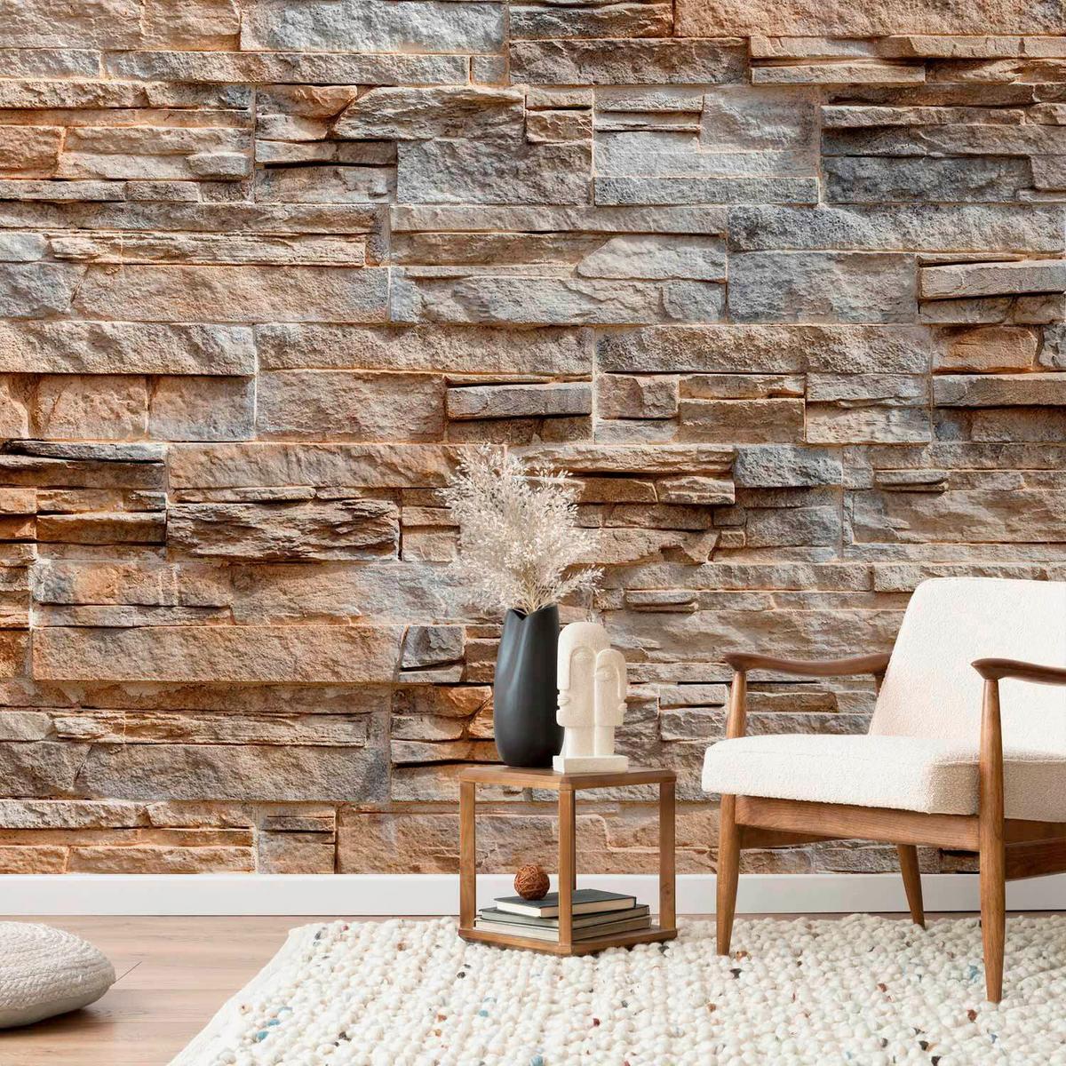 Fototapeta Intricate Melody, 400x280cm - siva/barve korale, Trendi, tekstil (400/280cm) - artgeist