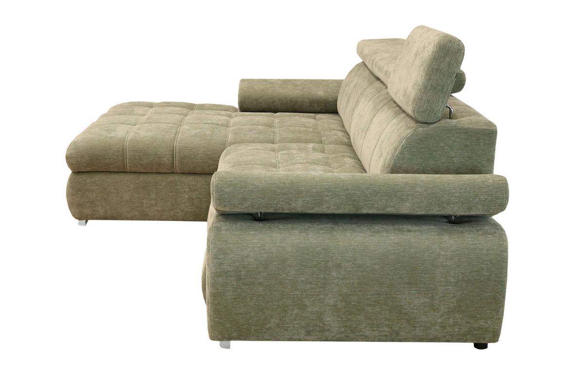 Colțar Vegas - verde salvie, Design, lemn/textil (173/294cm) - Modern Living