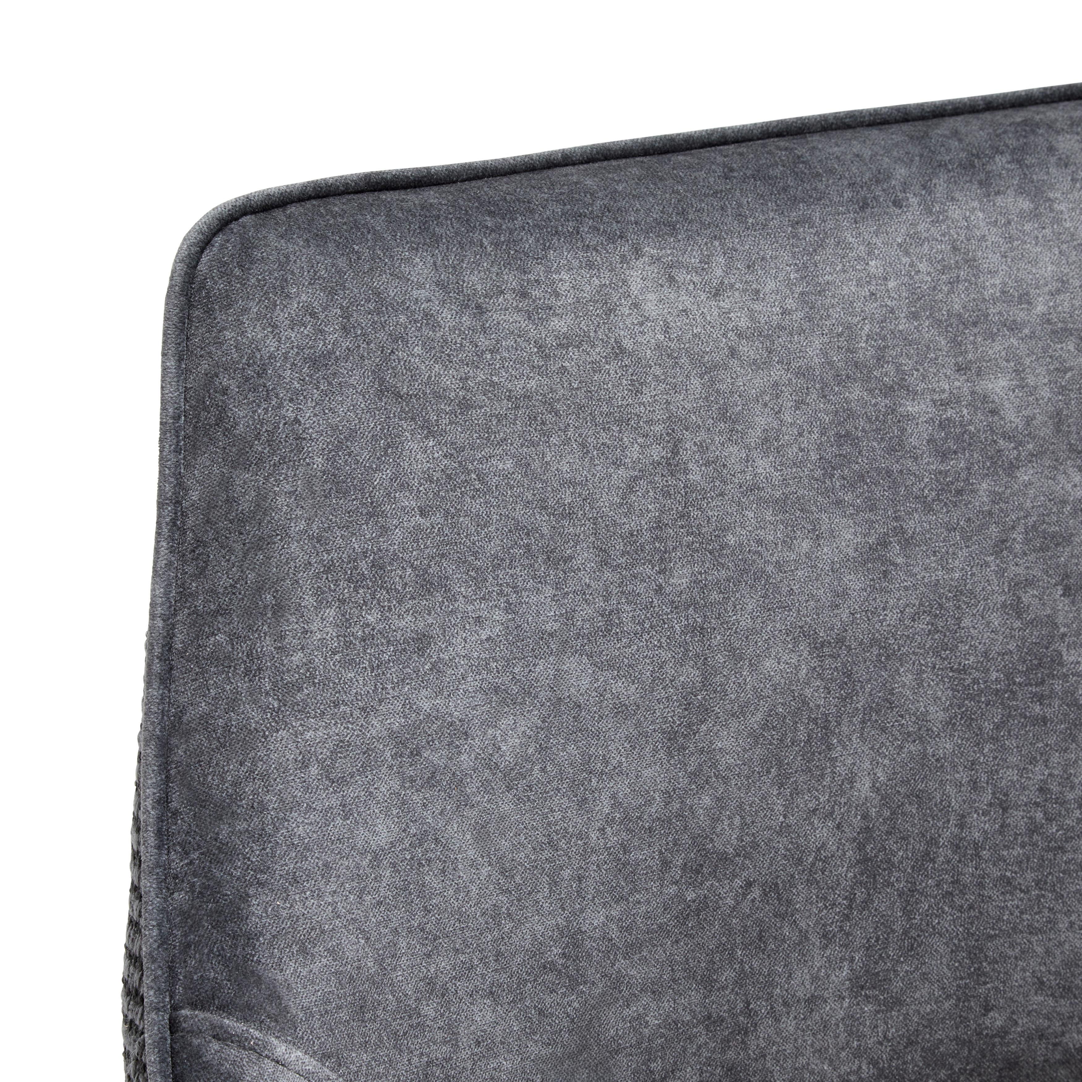 SITTBÄNK VALLETTA - svart/antracit, Modern, metall/textil (170/85/61cm) - Premium Living