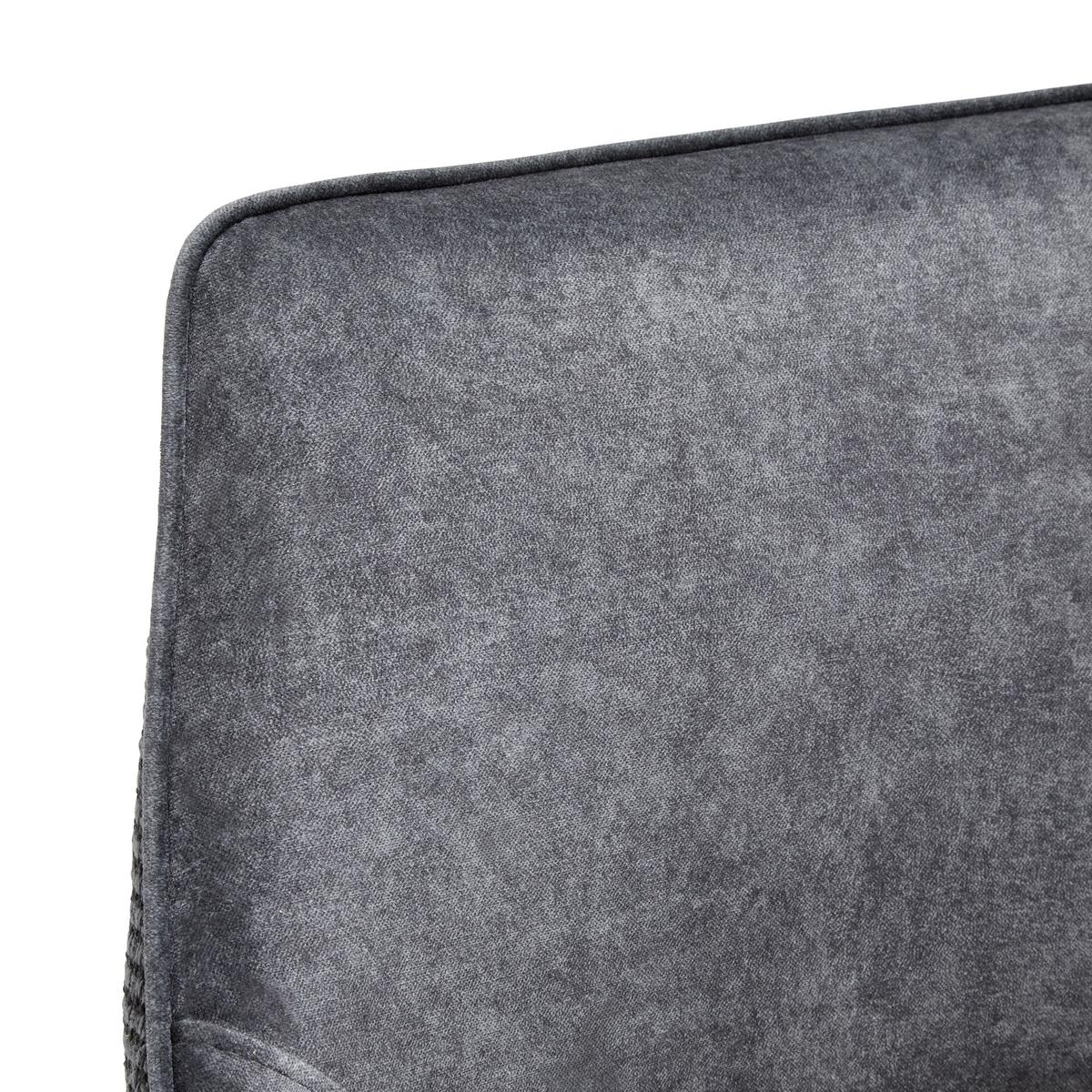 Sitbank Valletta Anthrazit/Schwarz - Anthrazit/Schwarz, MODERN, Textil/Metall (170/85/61cm) - Premium Living
