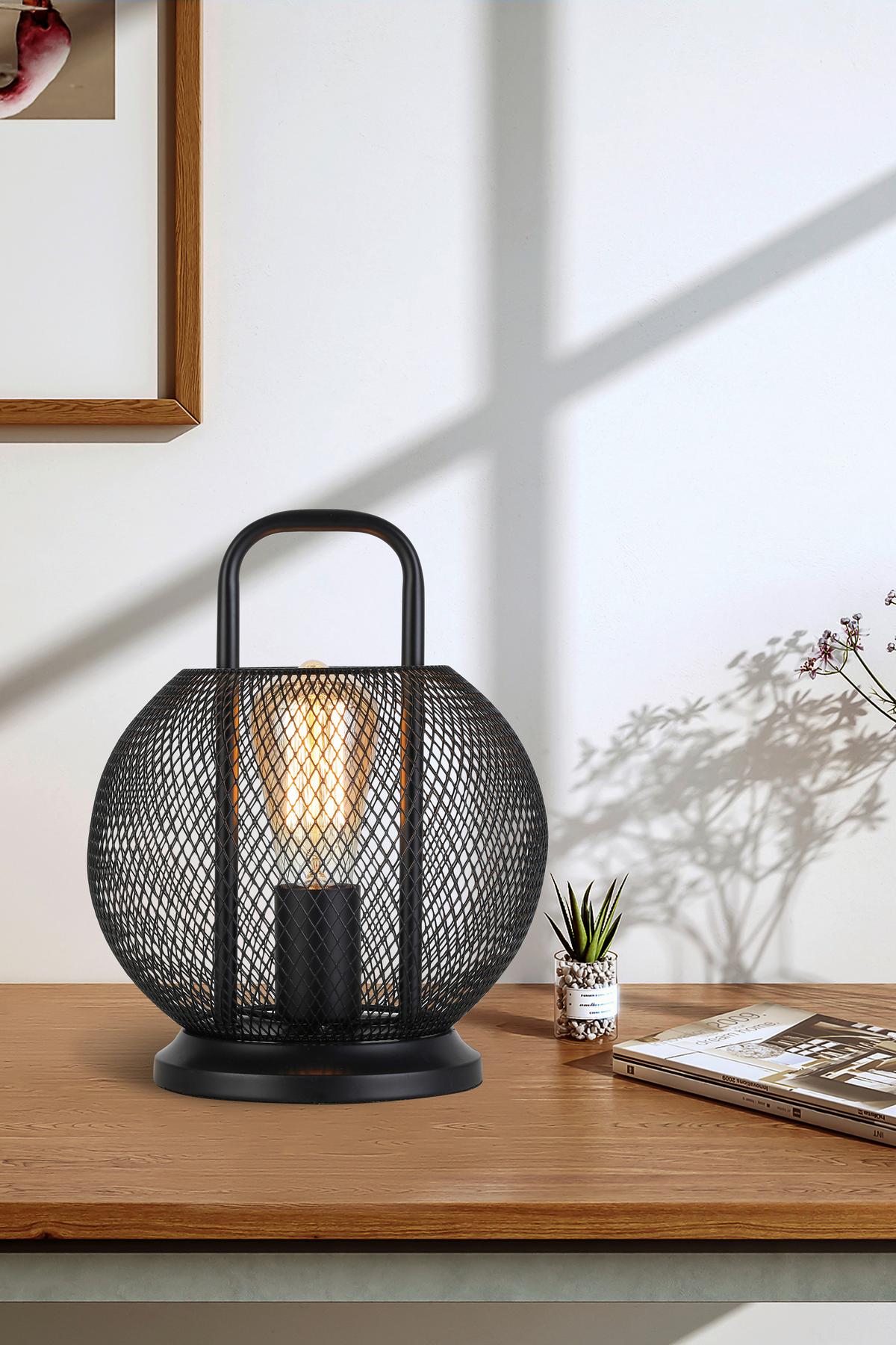 Tischleuchte Liljana in Schwarz max. 40 Watt - Schwarz, MODERN, Metall (22/28cm) - Modern Living