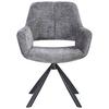STOL MED ARMSTÖD BELLO XL - grå/svart, Modern, metall/textil (66/85/66cm) - Mömax