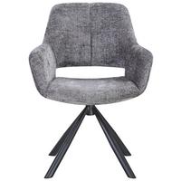 Karosszék Szürke Bello - fekete/szürke, Modern, textil/fém (66/85/66cm) - Mömax