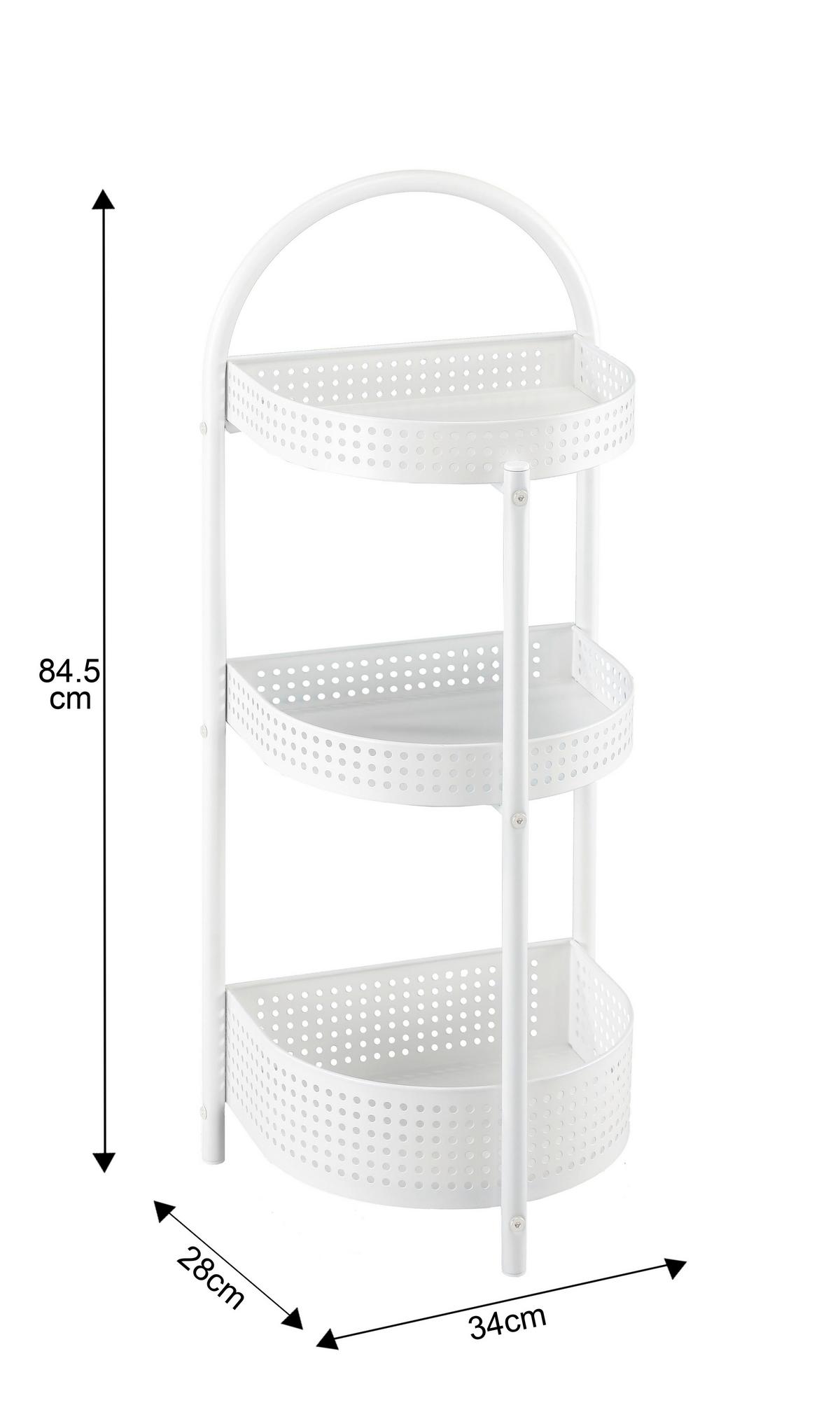 Regal Ancona Weiss Matt - Weiss, Modern, Metall (34/84.5/28cm) - Mömax