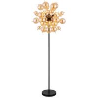 STEHLEUCHTE 15633SA - Goldfarben/Schwarz, Konventionell, Glas/Metall (55/155cm) - Globo