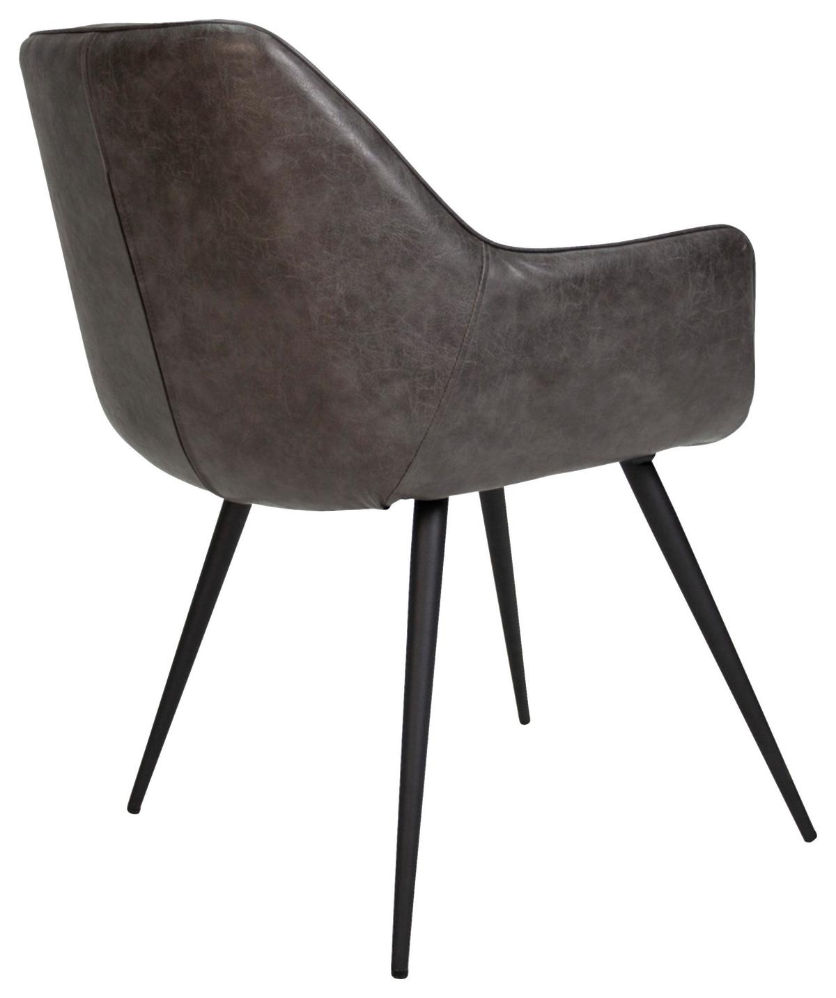 STUHL-SET COSE - Anthrazit/Schwarz, KONVENTIONELL, Textil/Metall (62/83/60cm) - MID.YOU