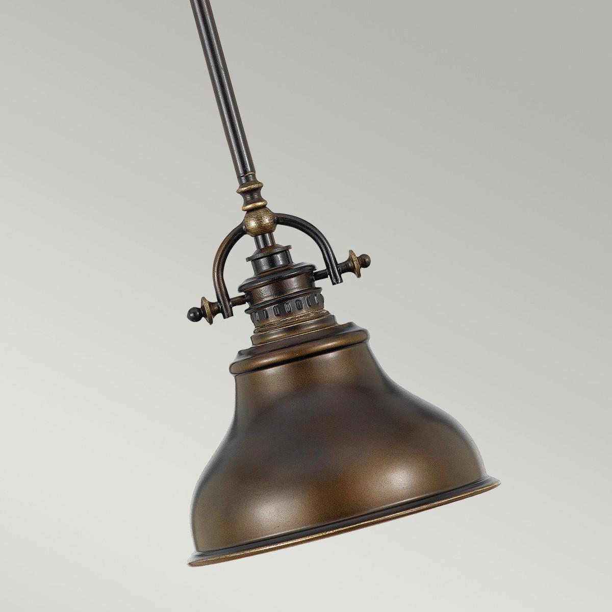 Viseća Svjetiljka Qz-Emery-P-S-Pn - brončane boje, Design, staklo/metal (20.3/31.4cm)