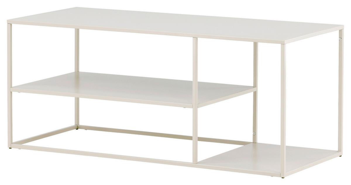 COUCHTISCH STAAL - Beige, Design, Metall (120/50/50cm) - Livetastic