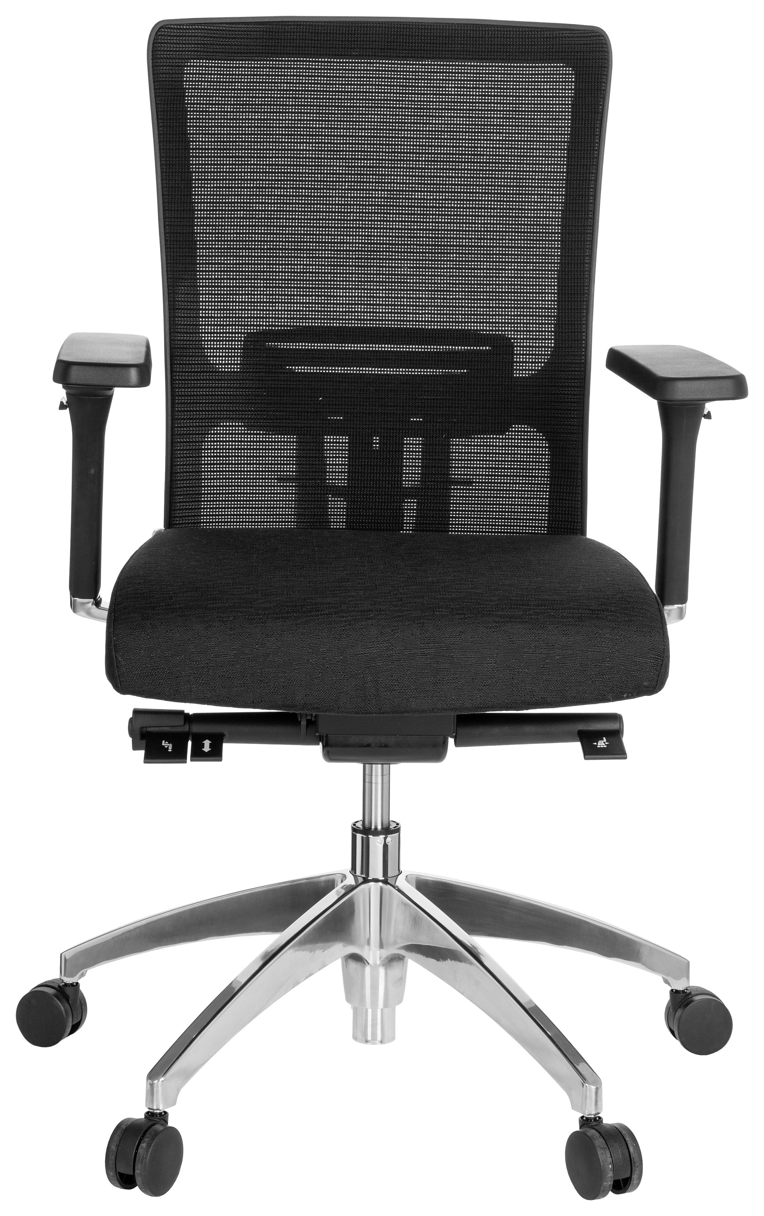Pisarniški Stol Astra Base, Črna - črna/barve aluminija, Moderno, kovina/umetna masa (57/113/52cm) - MID.YOU