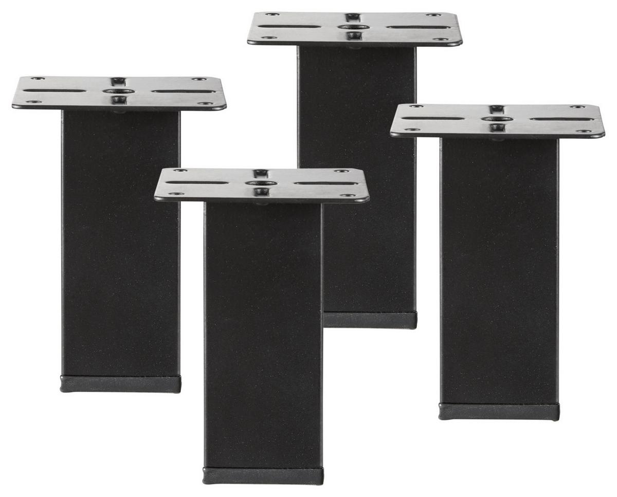 Set picioare Florenz - negru, Modern, metal (4/10/4cm) - Mömax