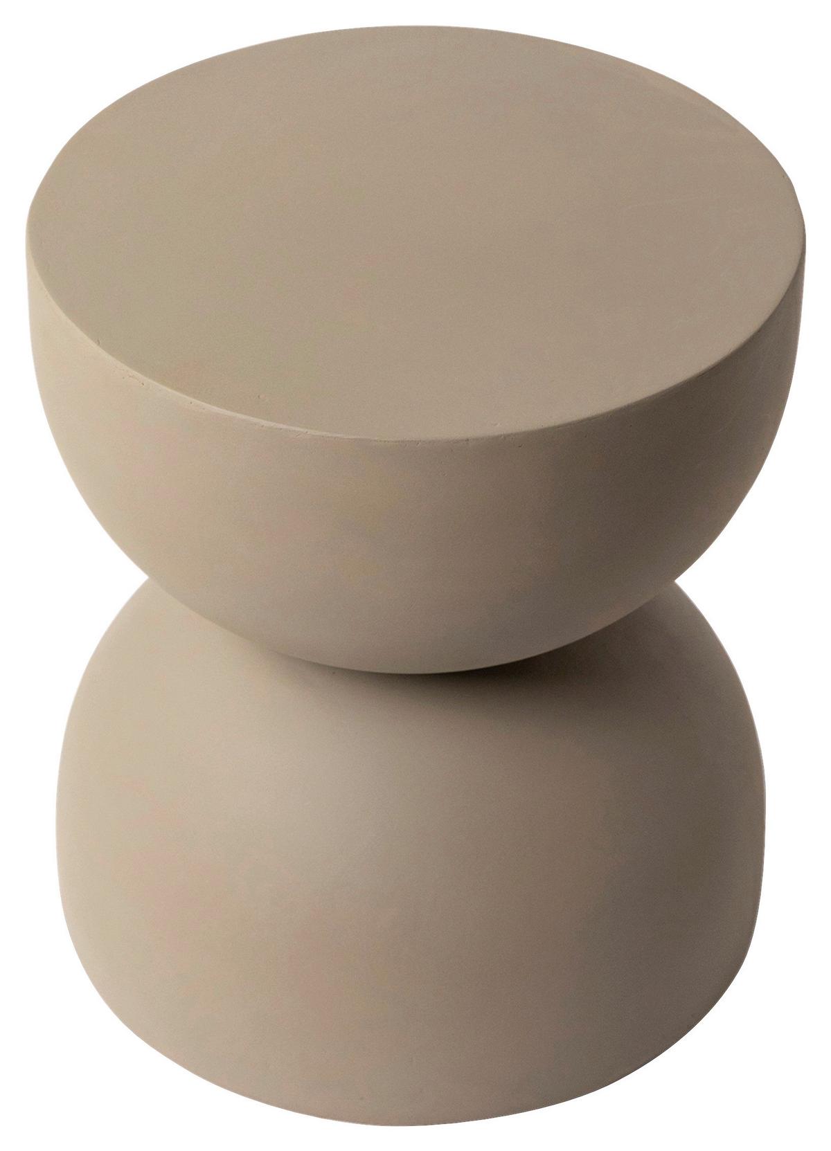 STOLIK KAWOWY KEPRNIK - greige, Design, kamień (35/35/39cm) - MID.YOU