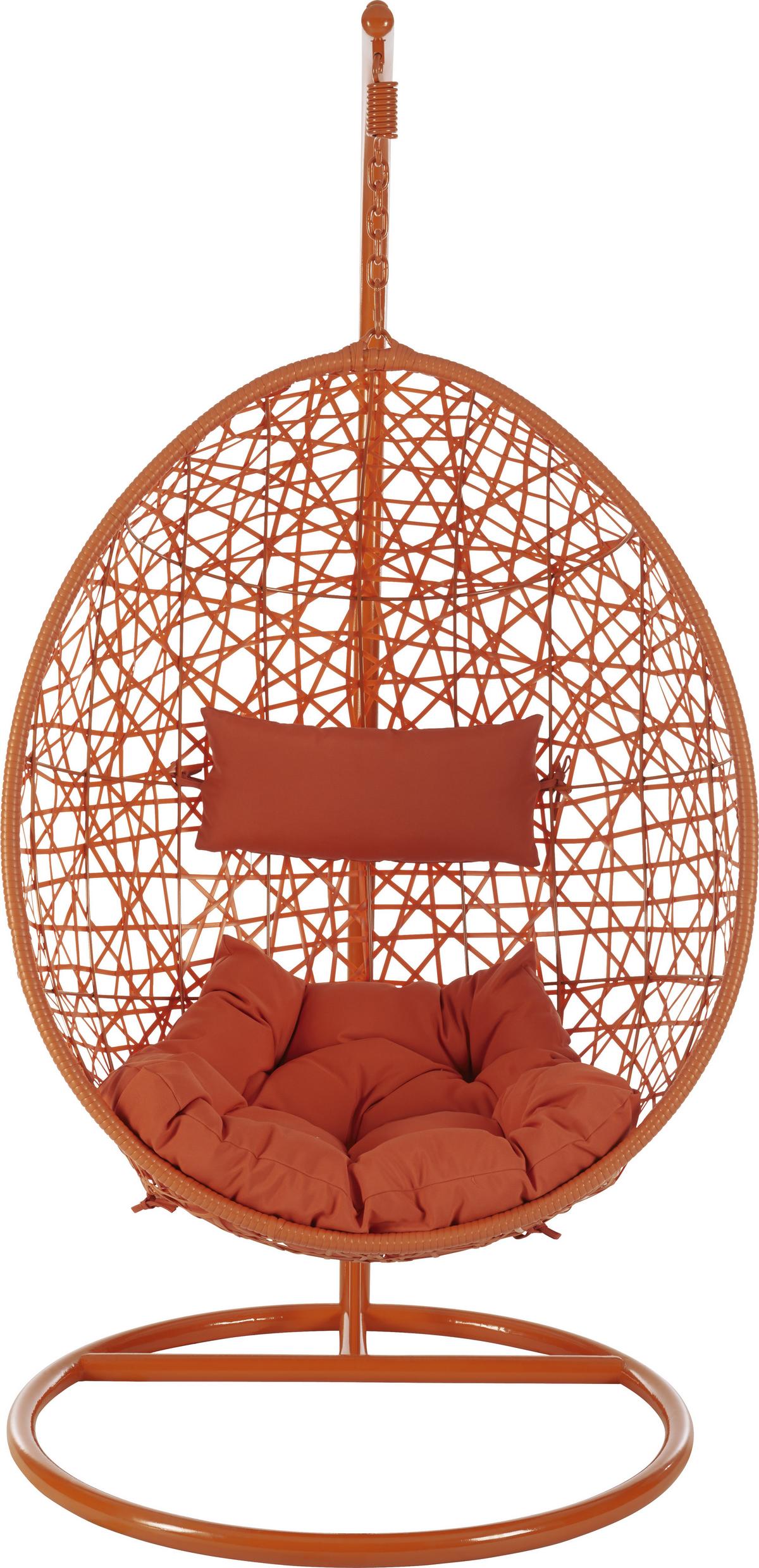 Fotoliu suspendat Mara - portocaliu, plastic/metal (95/190/95cm) - Modern Living