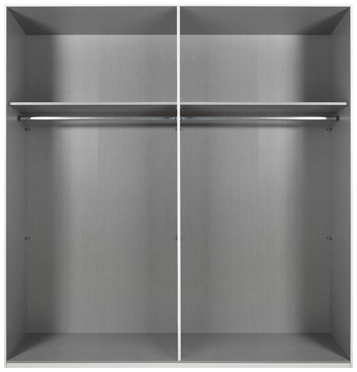 Schwebetürenschrank Andorra Eichefarben ca. 200x218x65cm - Eichefarben/Graphitfarben, KONVENTIONELL, Holzwerkstoff/Metall (200/218/65cm) - Premium Living