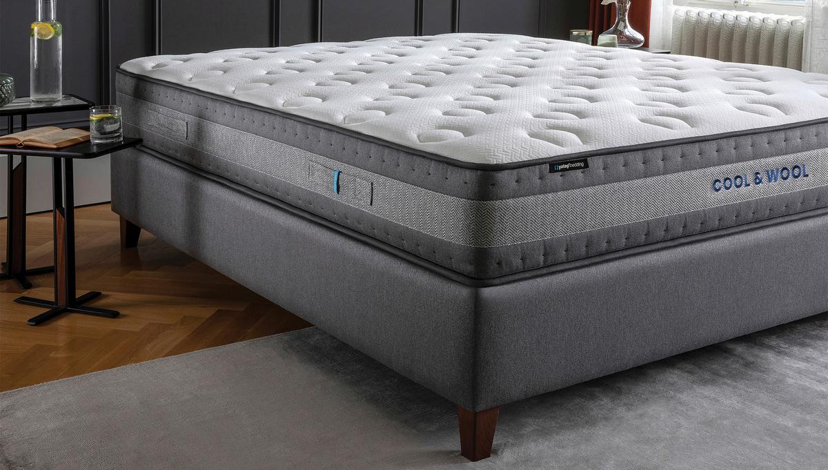 Matratze Cool & Wool H3 + H3 ca. 90x200 cm - Weiß/Grau, Basics, Textil (90/200cm) - Yatas