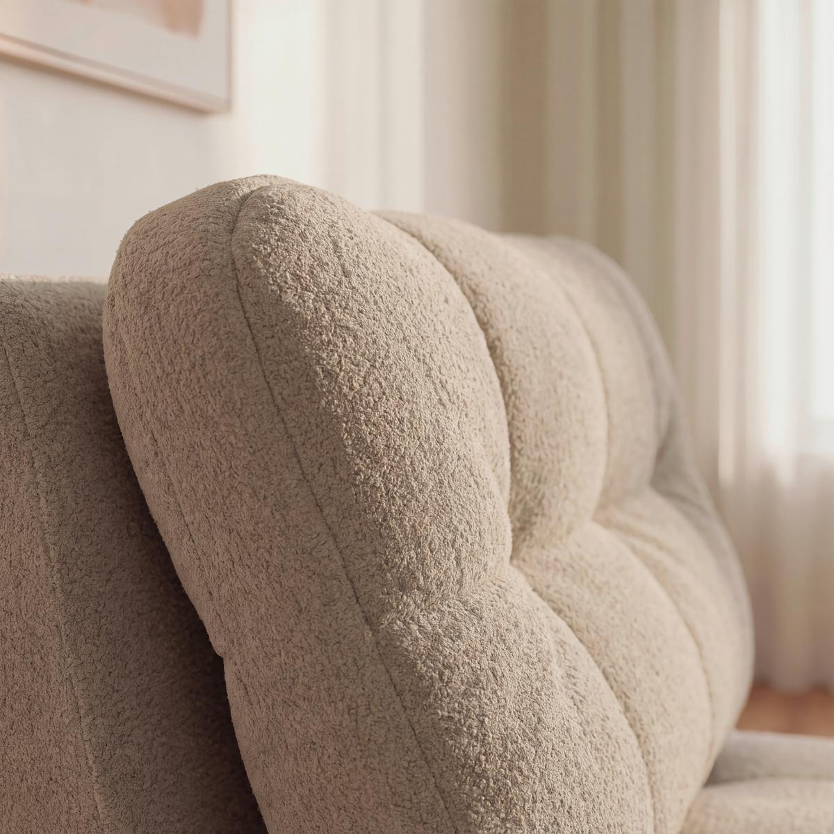 Schlafsessel Liara Webstoff Beige - Beige/Schwarz, MODERN, Holz/Textil (88/87/110cm) - Bessagi Home