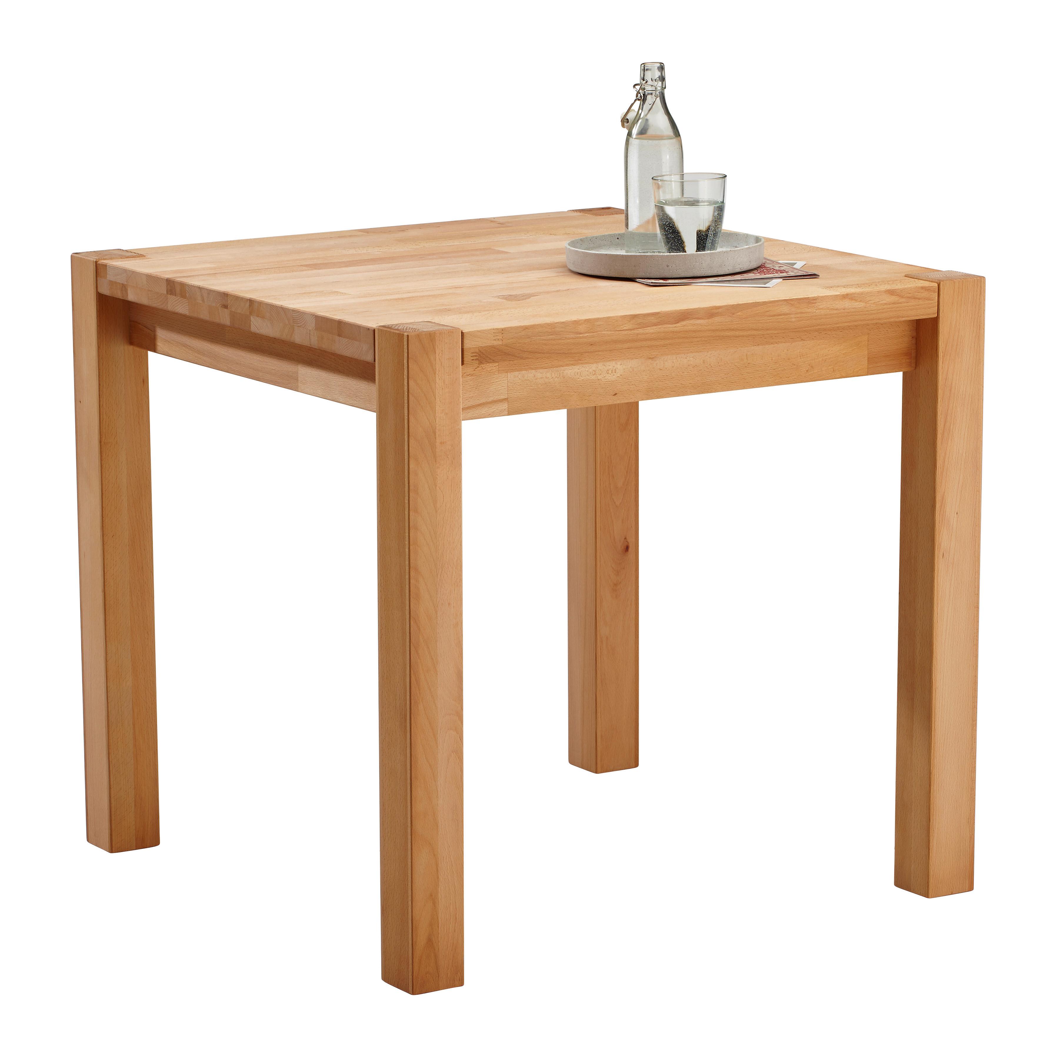 STÓŁ DO JADALNI TINA - kolor bukowy/buk twardzielowy, Lifestyle, drewno (80/80/75cm) - Carryhome