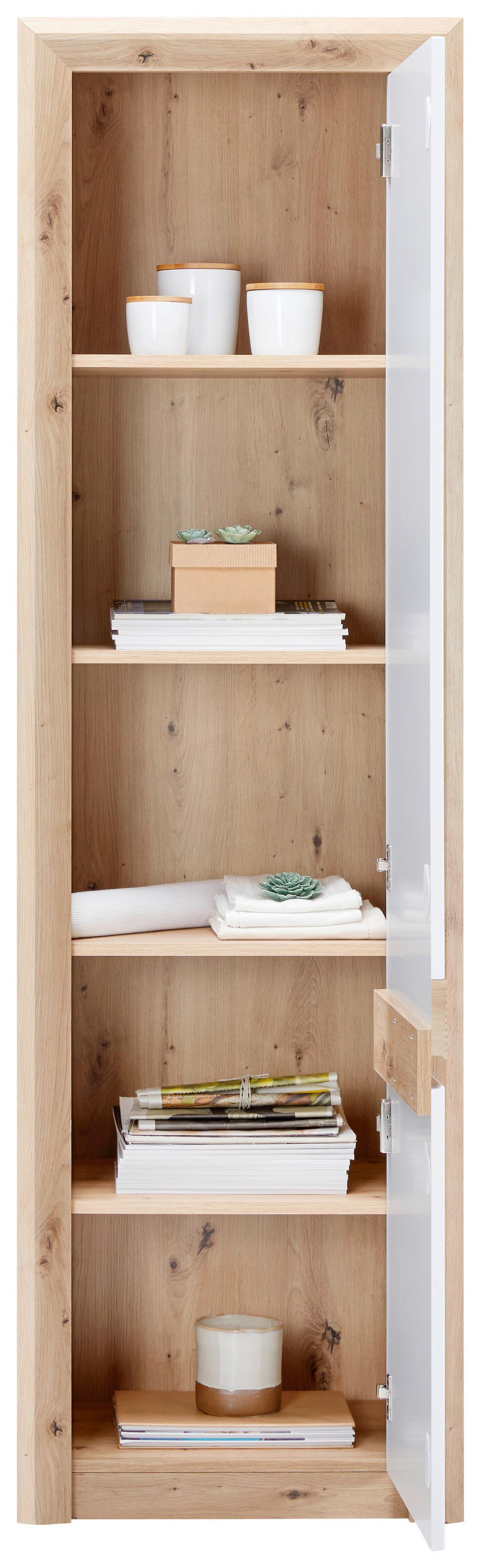 Omara Kashmir New - barve hrasta/bela, Moderno, leseni material (57/192/41cm) - Zandiara
