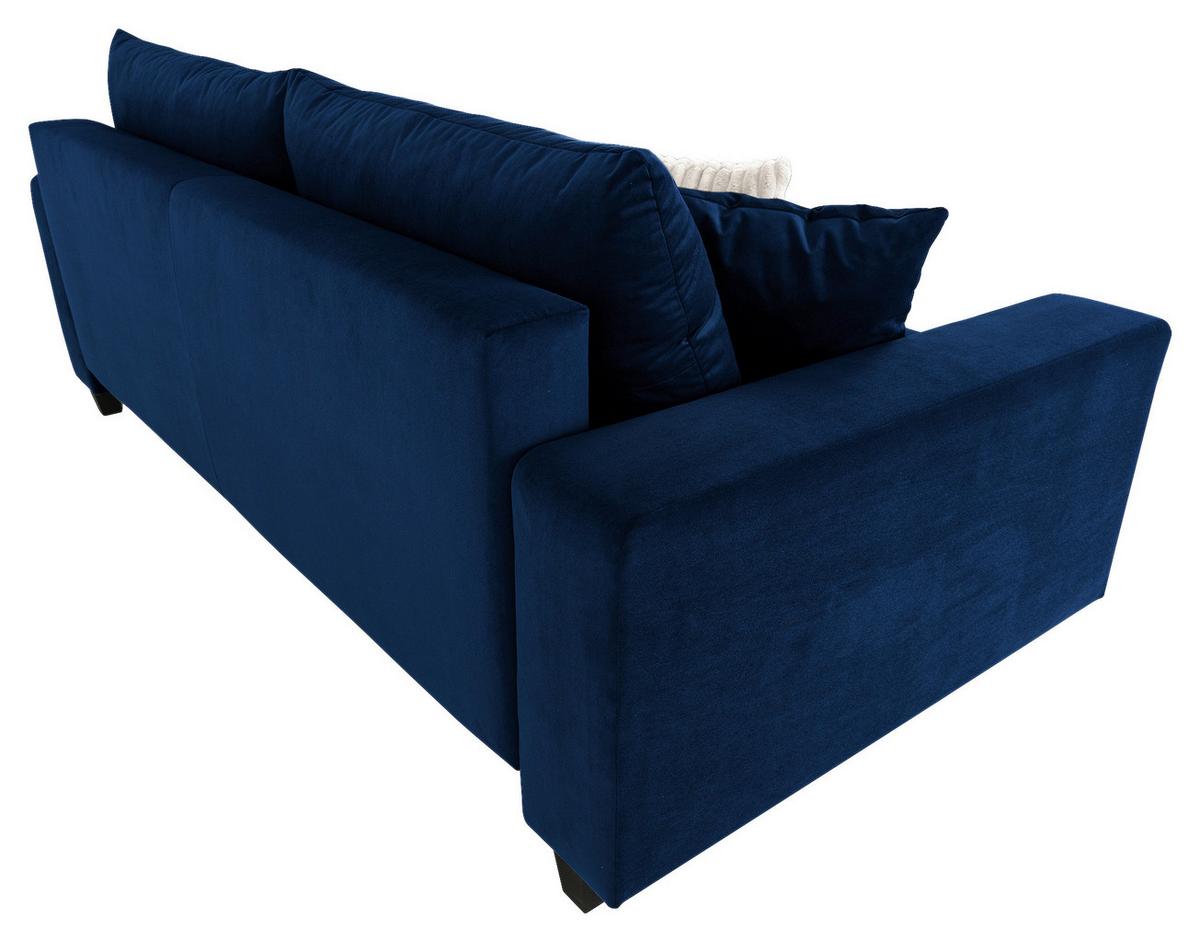 Canapea Bigsofa LILY - albastru, Trend, lemn/metal (240/119cm) - Luca Bessoni