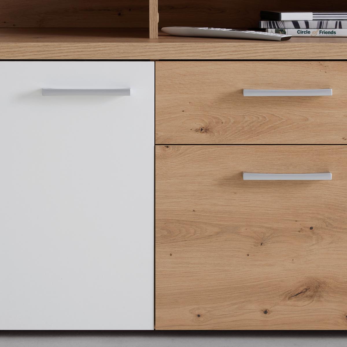 Tv Komoda Compton - bijela/siva, Moderno, drvni materijal/plastika (169,3/67/41,4cm) - Modern Living