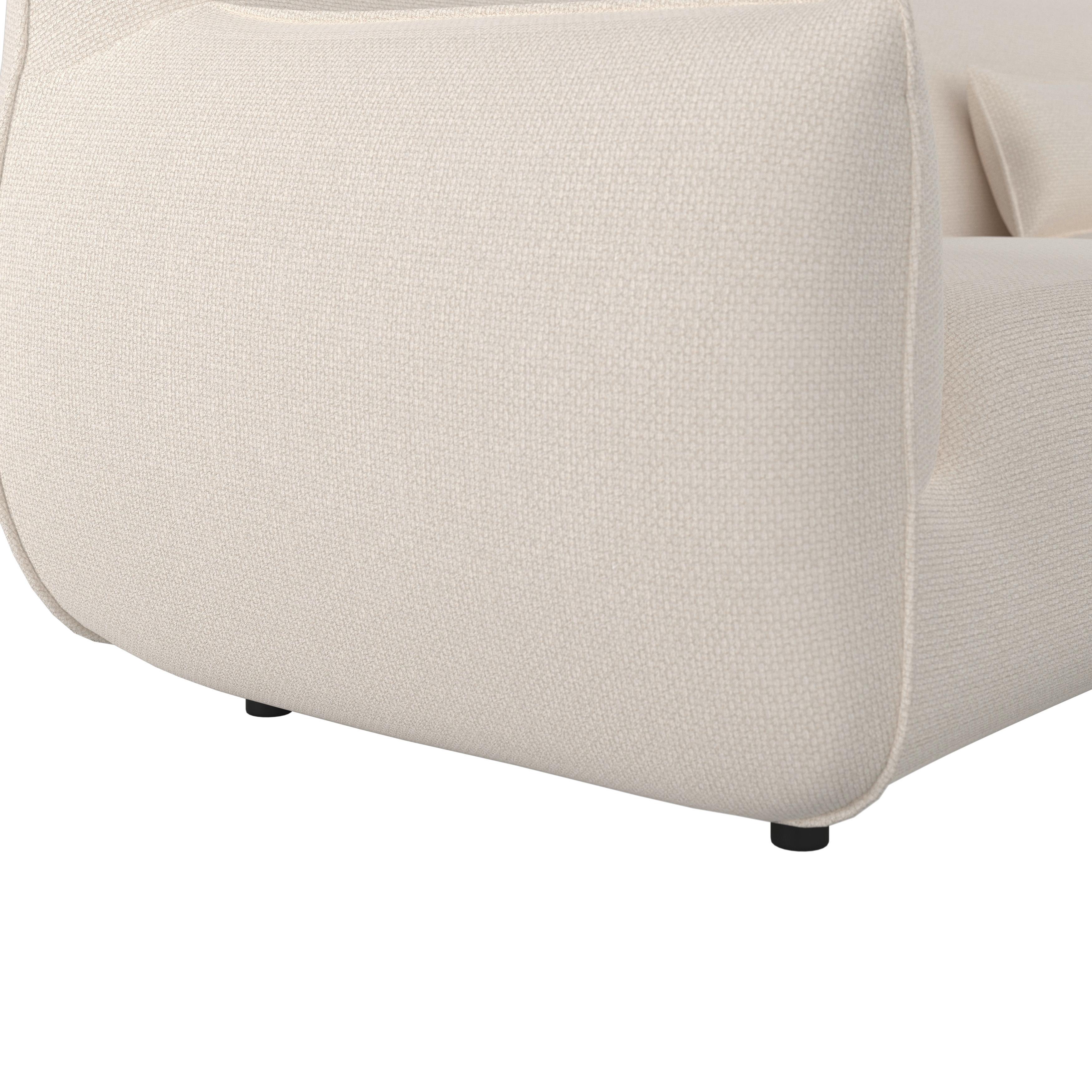 BIG SOFFA CLARA - beige/svart, Modern, metall/trä (284/86/111cm) - Bessagi Home