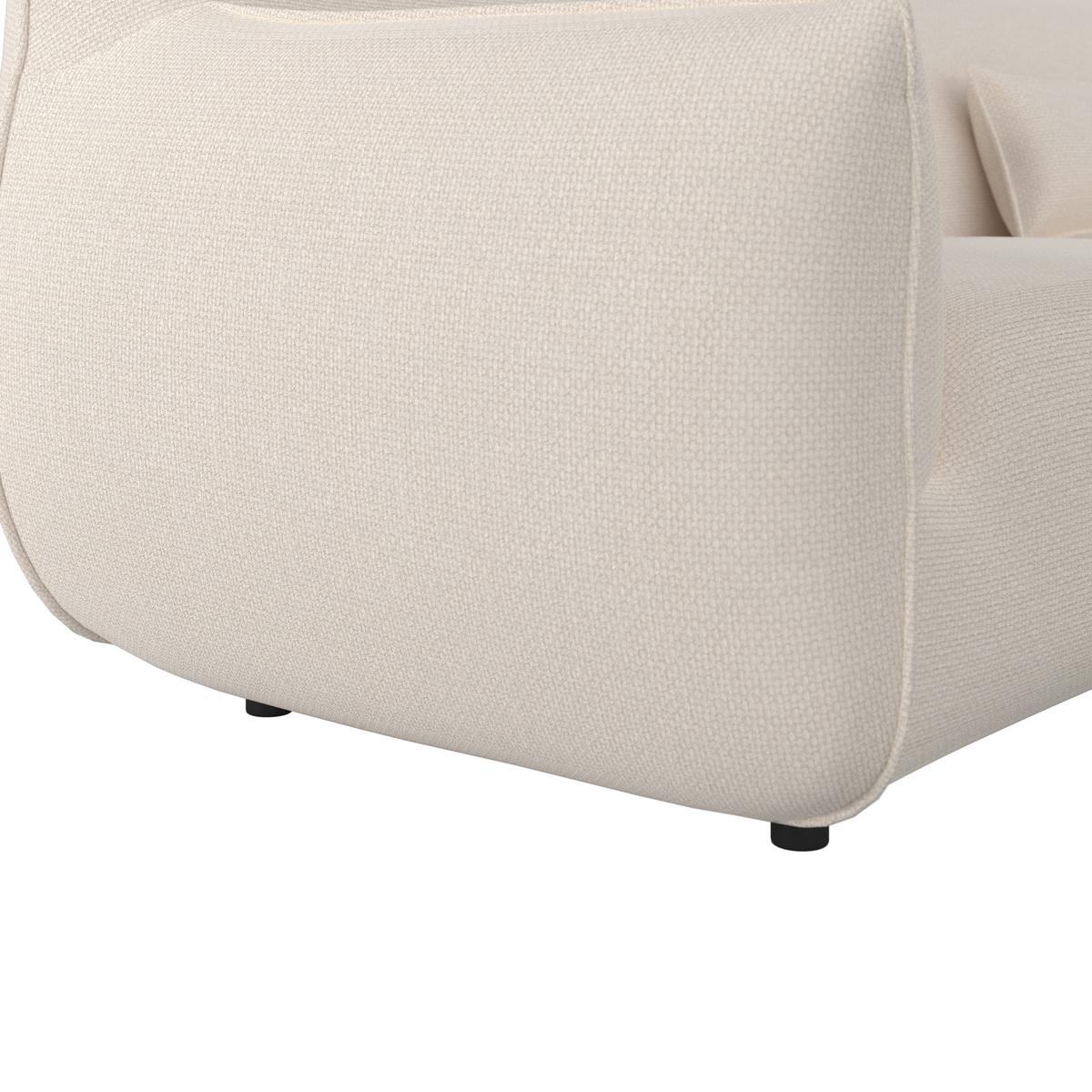 Velika Zofa Clara, Bež - črna/bež, Moderno, kovina/tekstil (284/86/111cm) - Bessagi Home