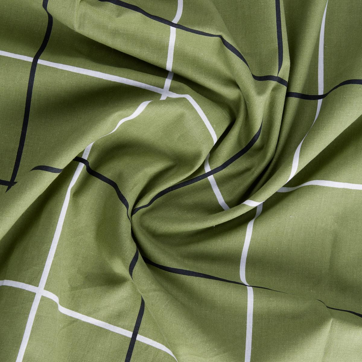 Bettwäsche Gitterkaro ca. 160x210cm - Grün, Modern, Textil (160/210cm) - Modern Living