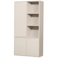 Mehrzweckschrank Merel Grauweiß B: 100 cm - Grauweiß, Design, Holz (100/200/40cm) - Livetastic