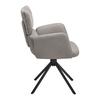 STOL MED ARMSTÖD PAOLA - grå/svart, Design, metall/trä (61/89.5/65cm) - Mömax