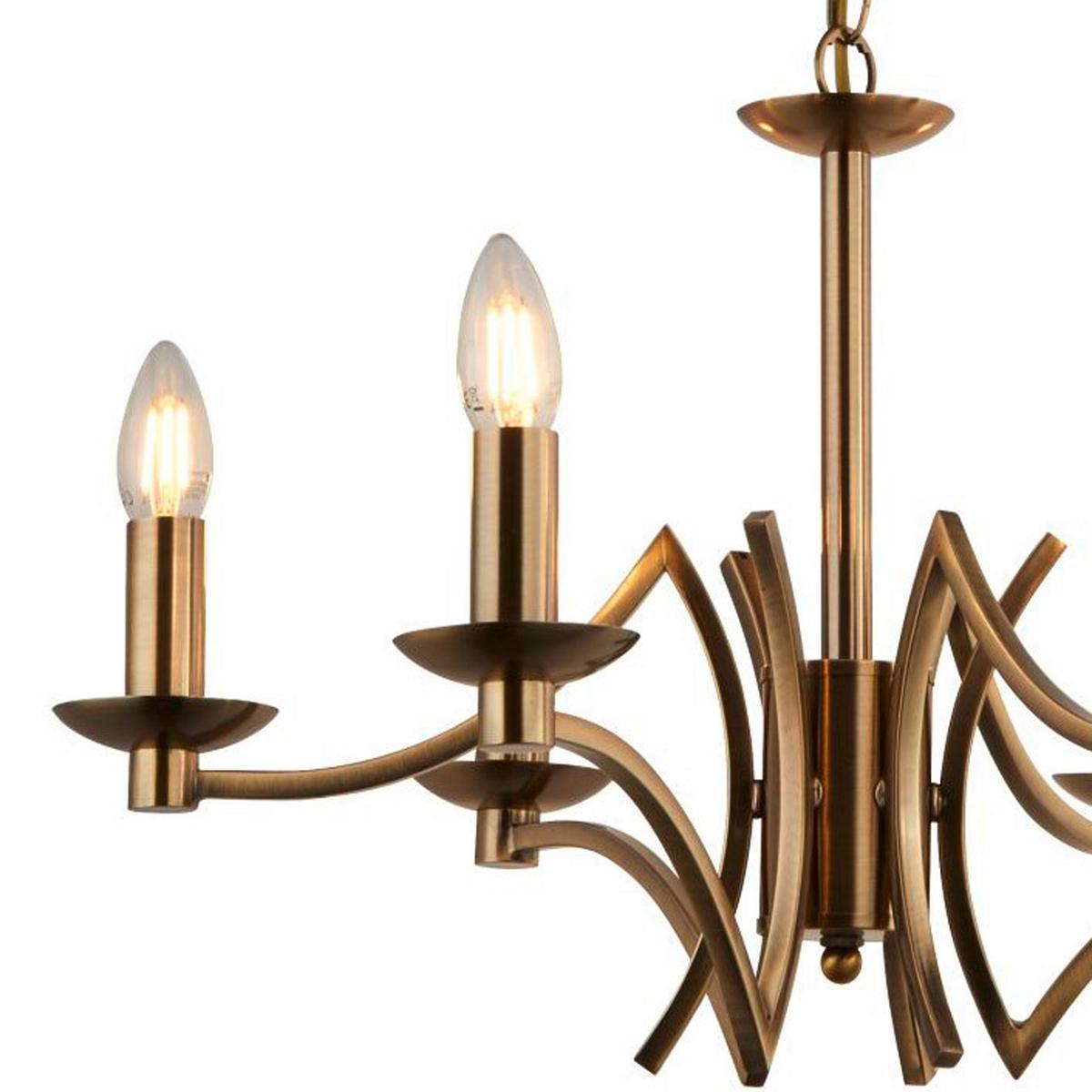 Csillár 41312-6ab Ascot - sárgarézszínű, Design, fém (56/150cm)