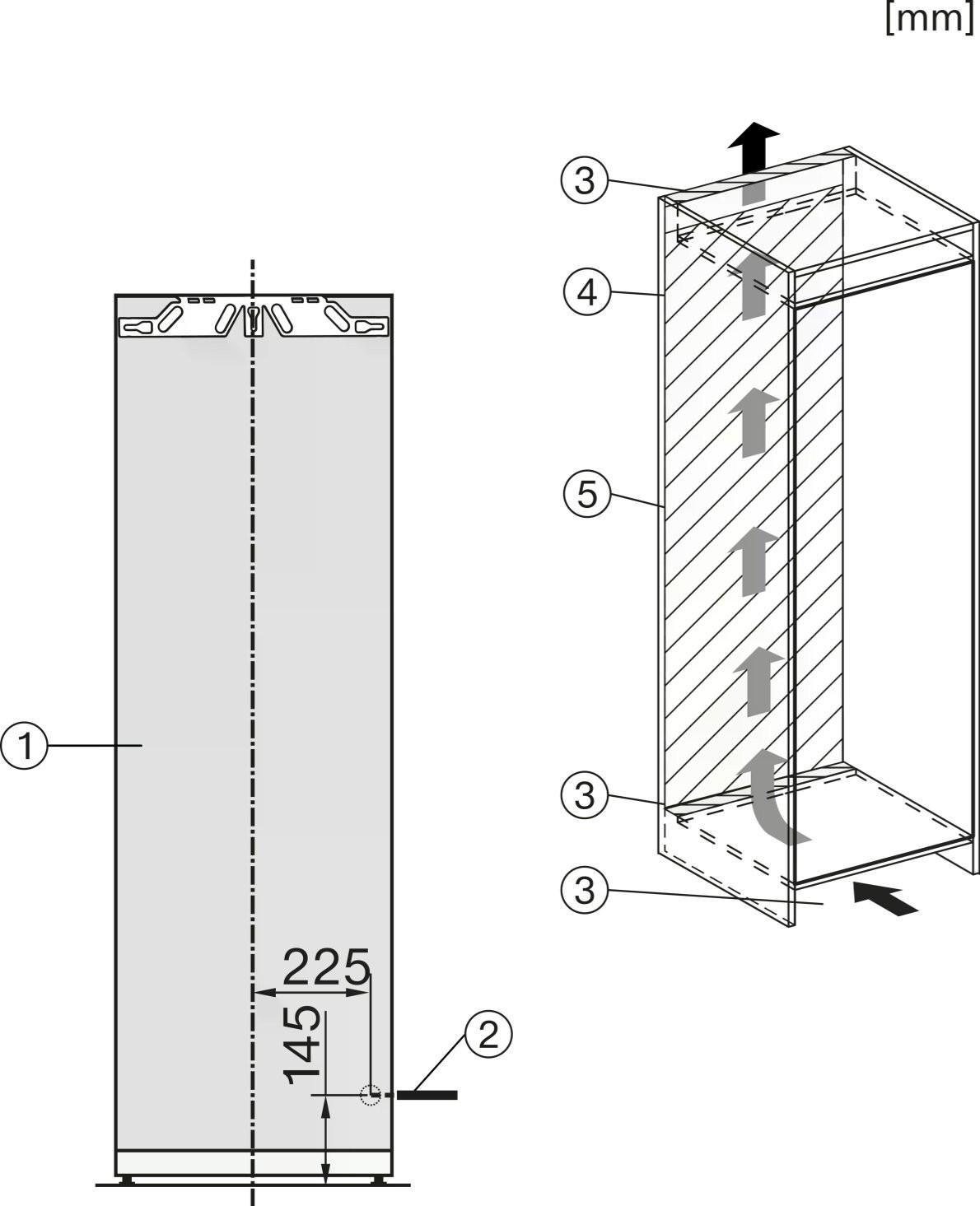 Kühlschrank K7738D Festtürtechnik - Weiß, MODERN (55,9/177/54,6cm) - Miele
