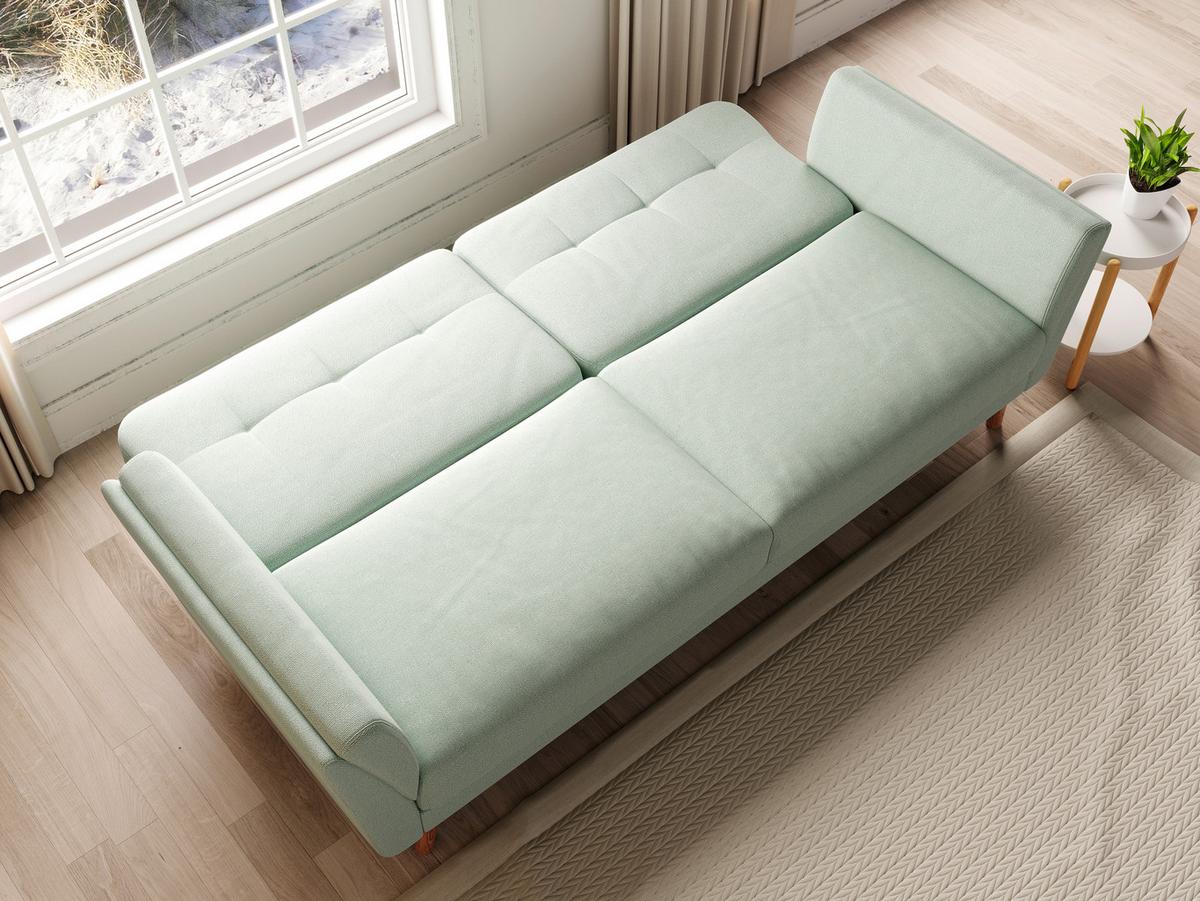 Schlafsofa Helsinki Webstoff ca. 220,5x80,5 cm Mintgrün - Mintgrün, MODERN, Holz/Textil (220,5/88/80,5cm) - MID.YOU